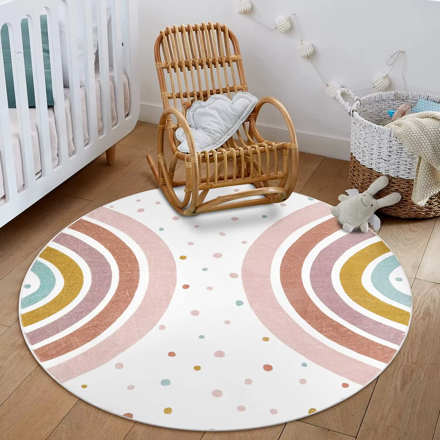Tapis rond coloré pour la chambre d'enfant