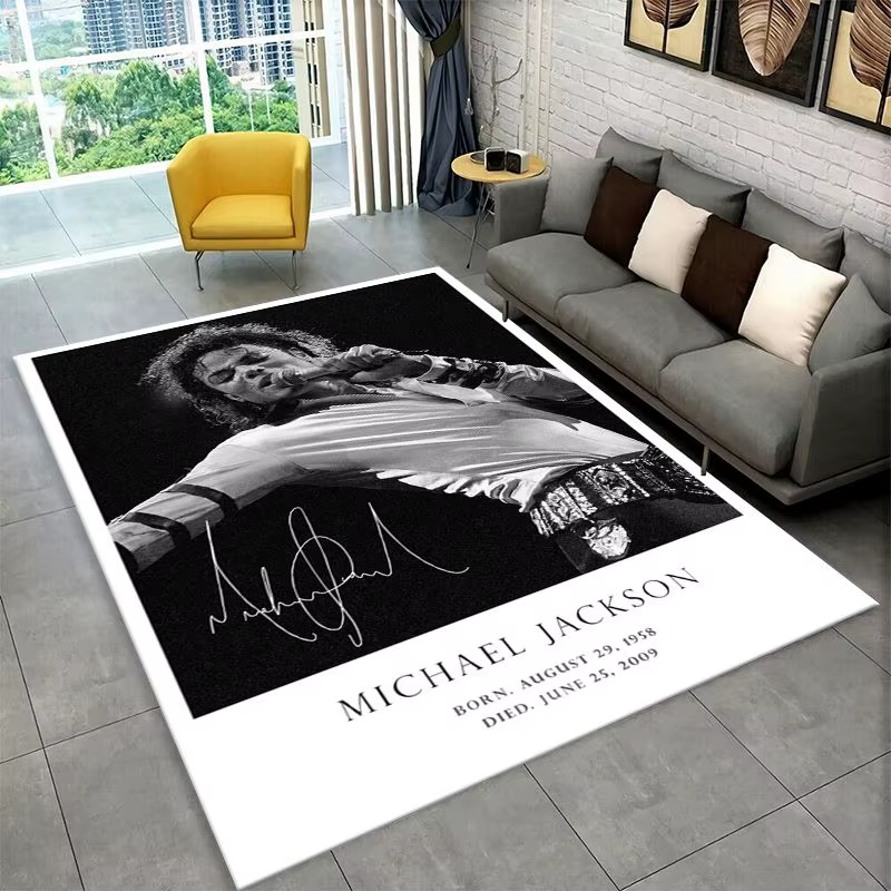Tapis de sol King of Pop Star MJ Michael Jackson pour chambre à coucher