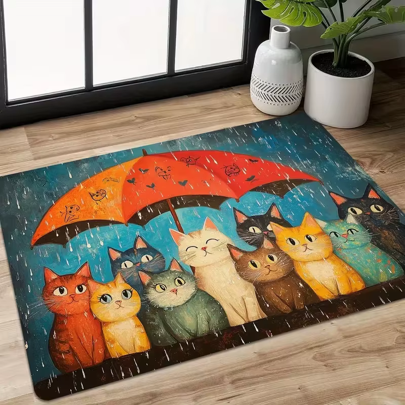 Tapis de porte antidérapant VIKAMA pour chat