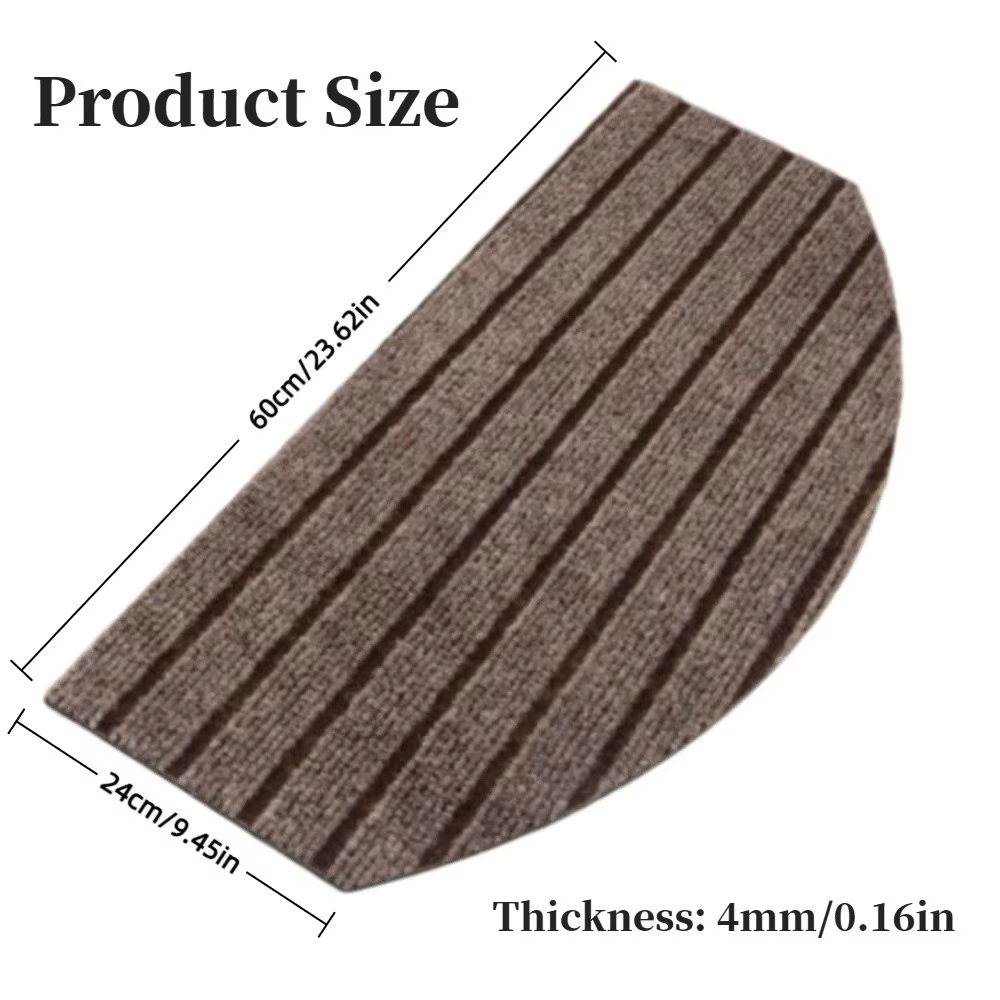 Tapis d'escalier semi-circulaire auto-adhésif