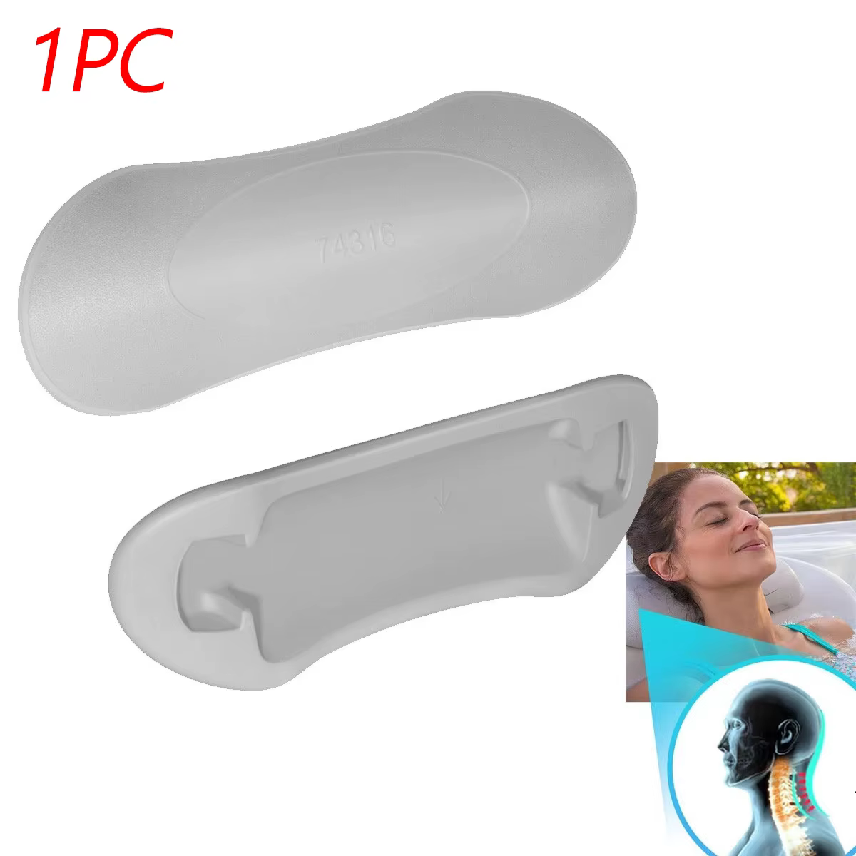 Repose-tête de baignoire à remous 74316 74317, 1 pièce, oreillers de rechange pour spas 2007 – 2013, modèles adaptés: Aria, Envoy, Grandee, ILE, Jetsetter, Landmark