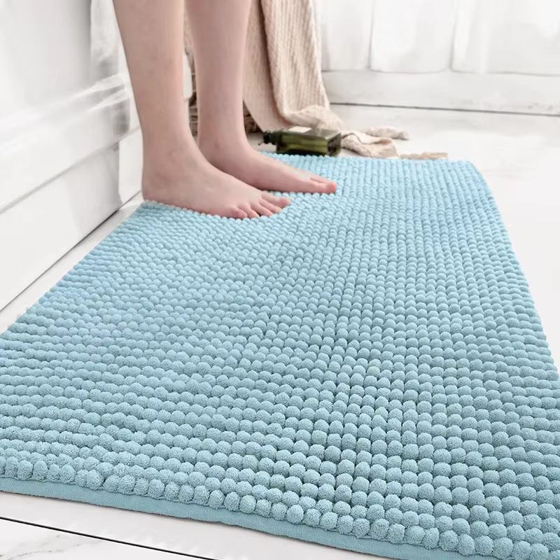 Tapis de bain en chenille à séchage rapide