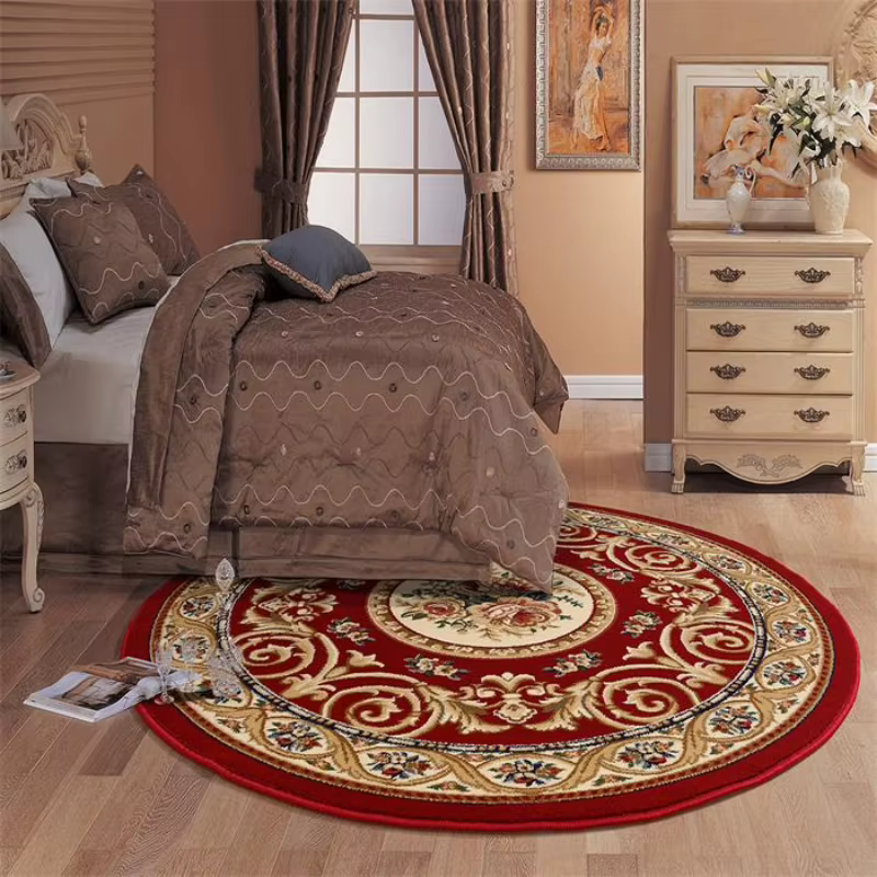 Tapis européens ronds à poils courts