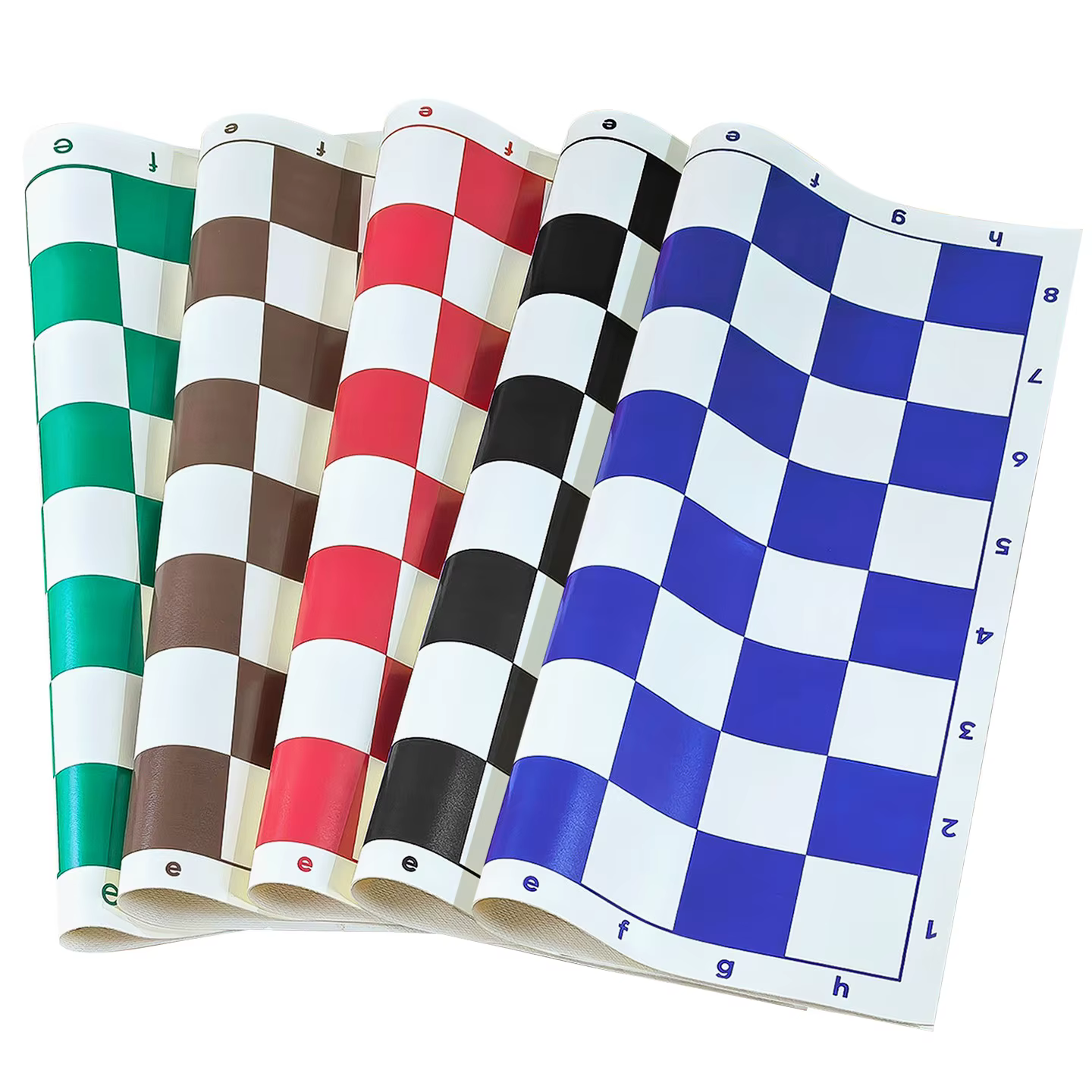 Tapis d'échecs enroulable, échiquier en cuir PU imperméable et antidérapant, tapis d'échecs portable inaltérable pour tournoi avec notation algébraique