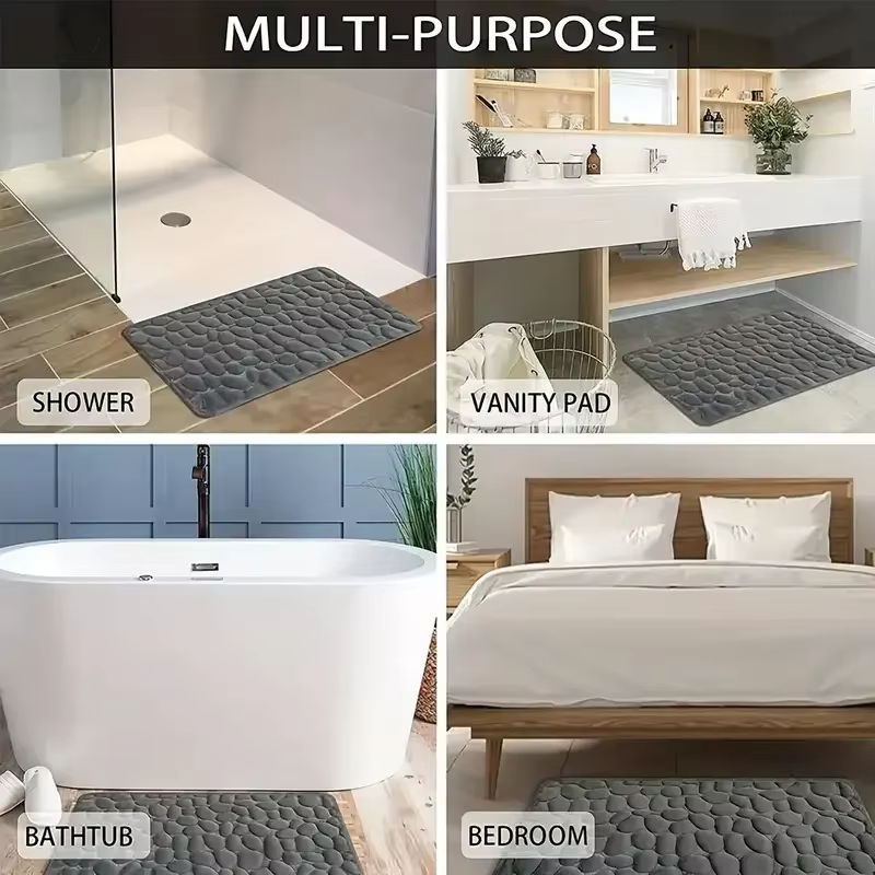 Tapis de Bain en Relief 3D Antidérapant