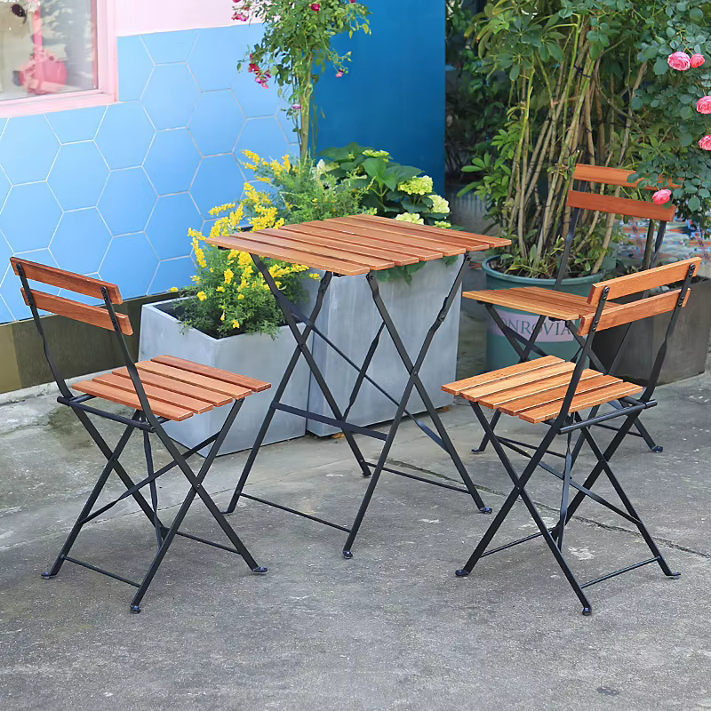 Tables basses pliantes en bois massif
