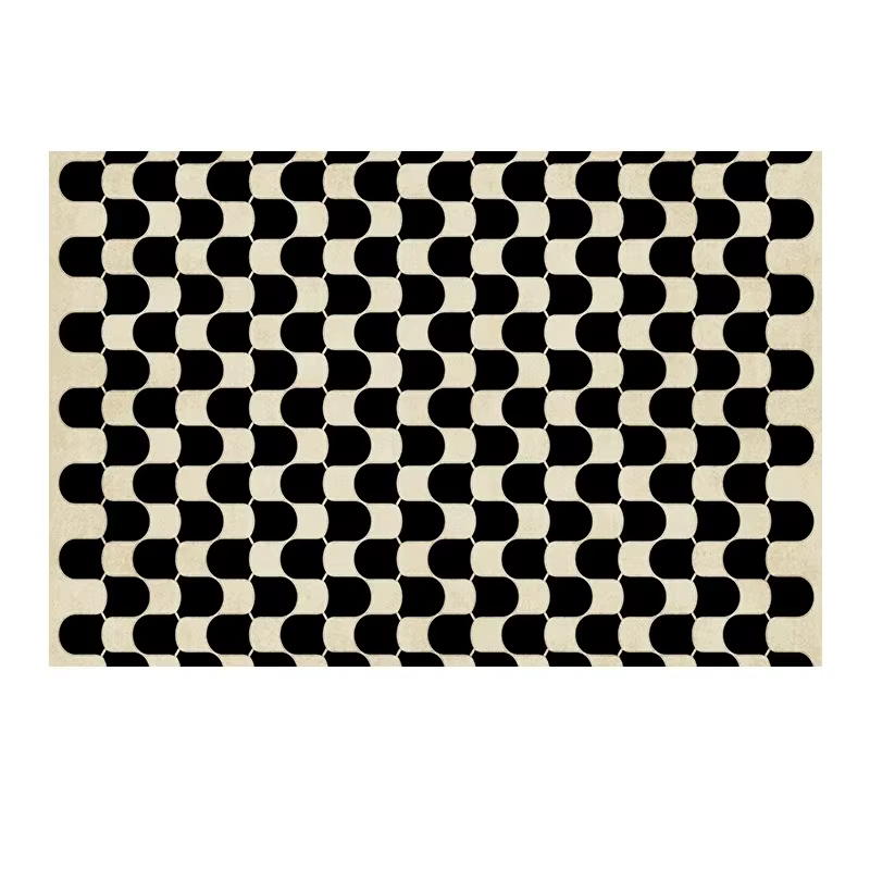 Tapis en damier rétro français