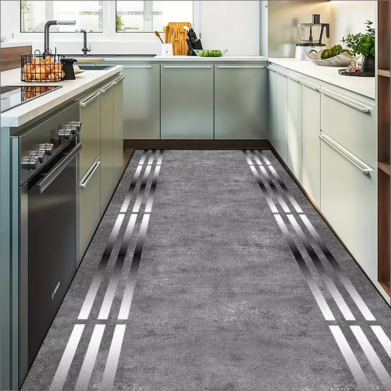 Tapis de couloir géométrique moderne