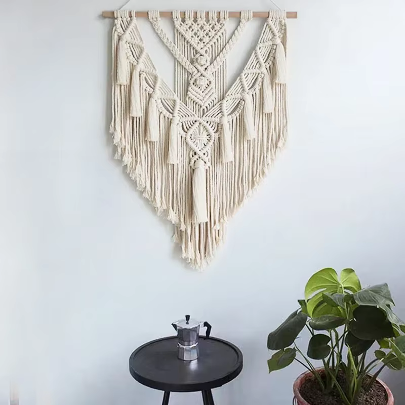 Macramé tissé tenture murale Boho maison Chic bohème géométrique Art décor beau appartement dortoir décoration tapisserie
