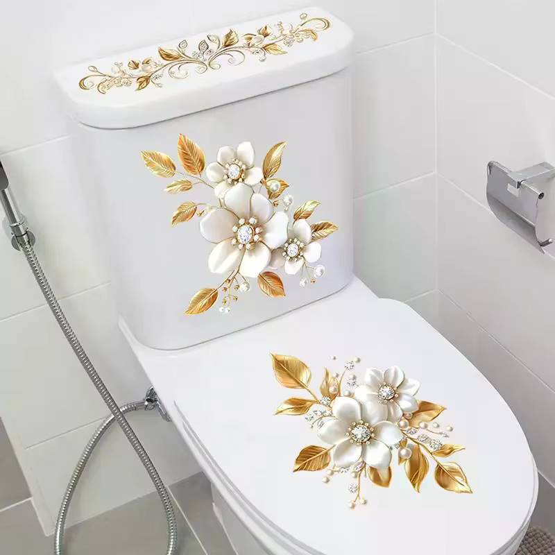 Décoration murale florale créative autocollante pour salon