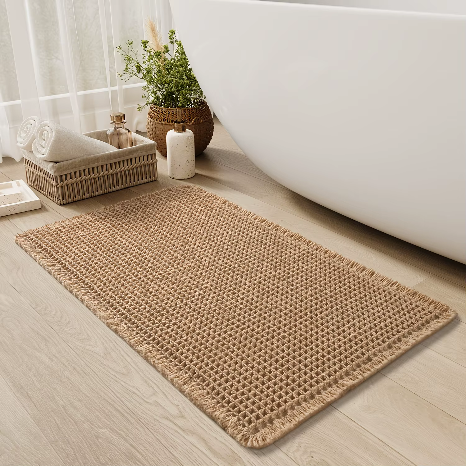 Tapis de bain gaufré antidérapant
