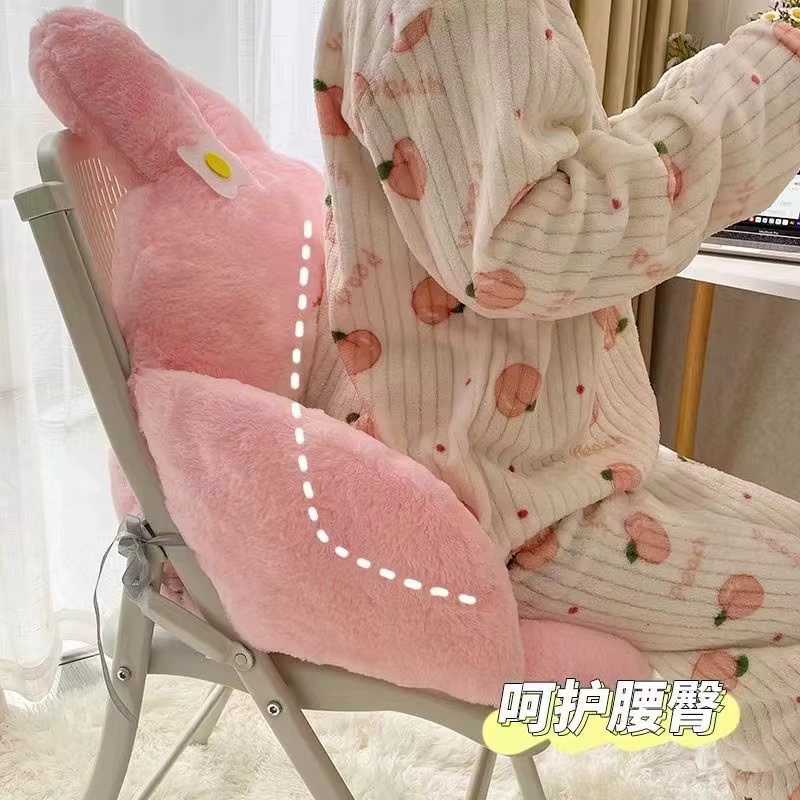 Coussin de chaise de bureau climatisé série Cartoon Kuromi Melody, confortable pour l'automne et l'hiver, articles de literie, cadeaux périphériques
