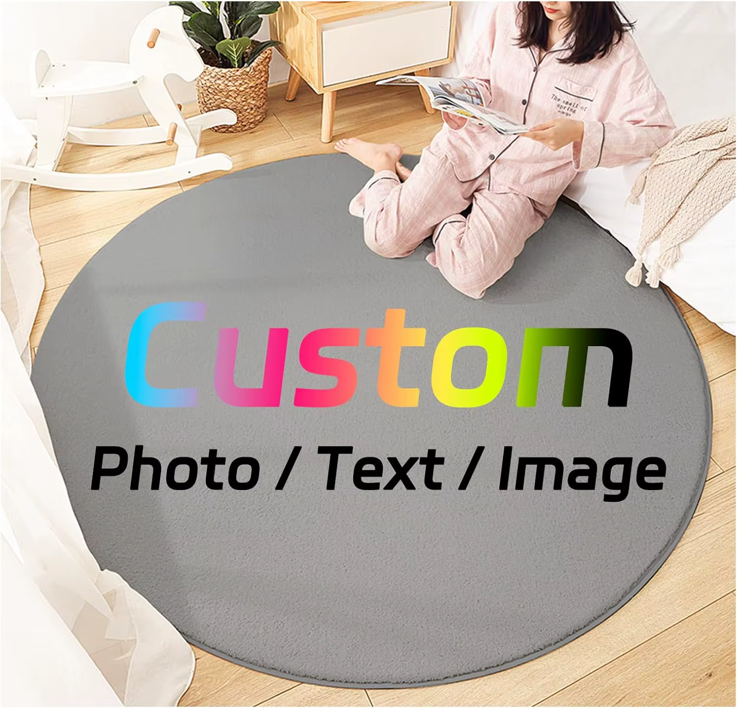 Tapis rond personnalisé