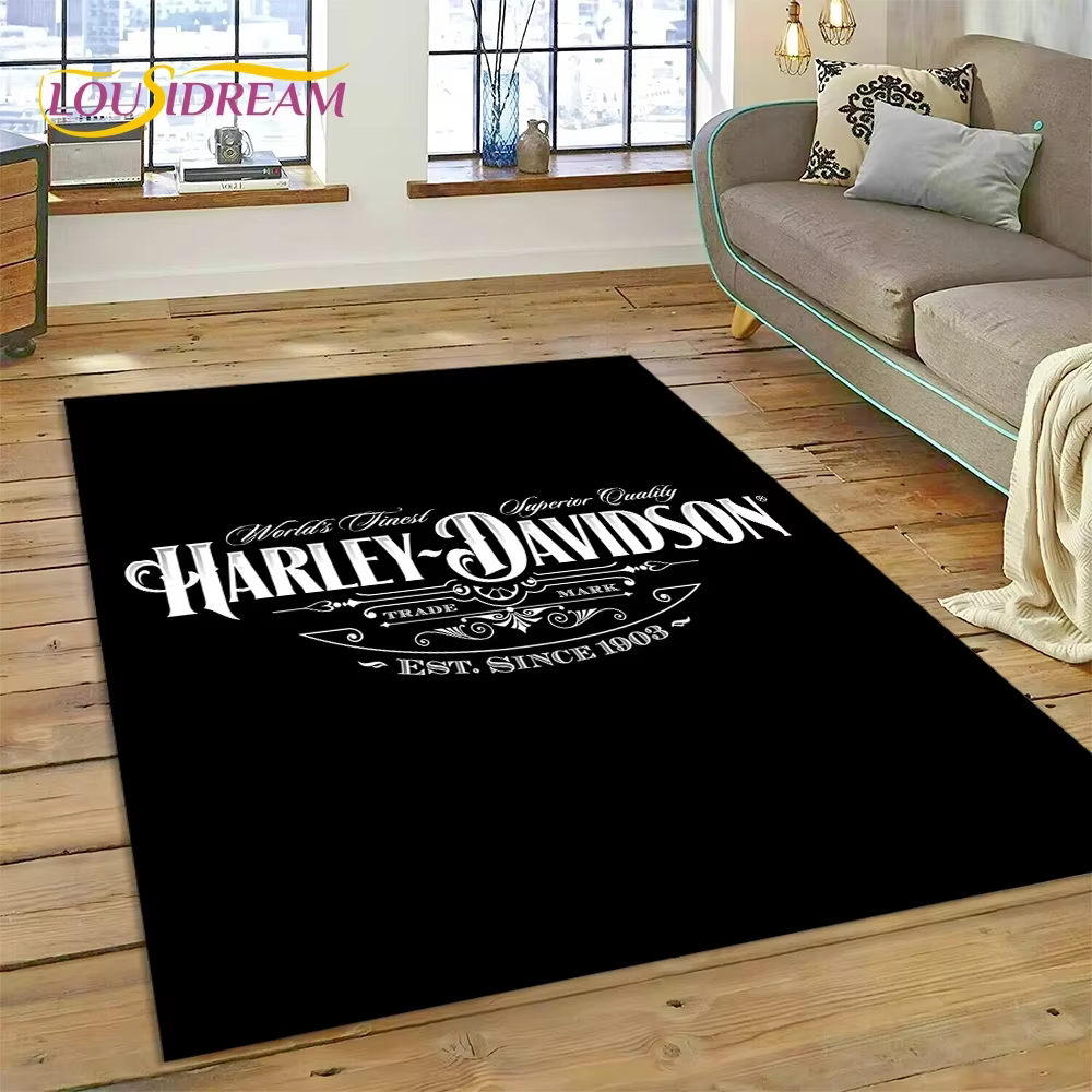 Tapis avec logo de moto Harley-y