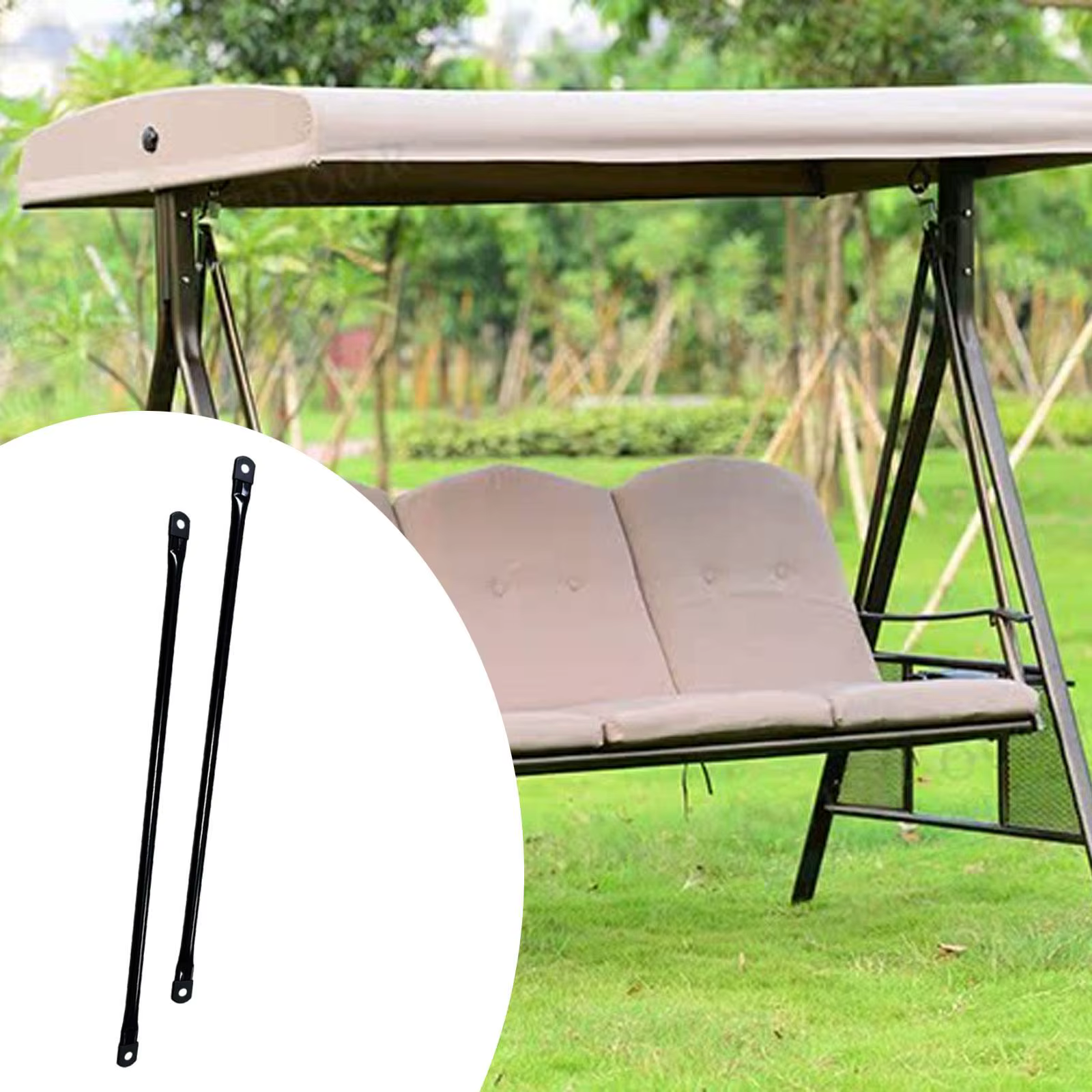 Barre de suspension robuste en métal pour balançoire de jardin, ensemble de balançoires extérieures et chaise suspendue