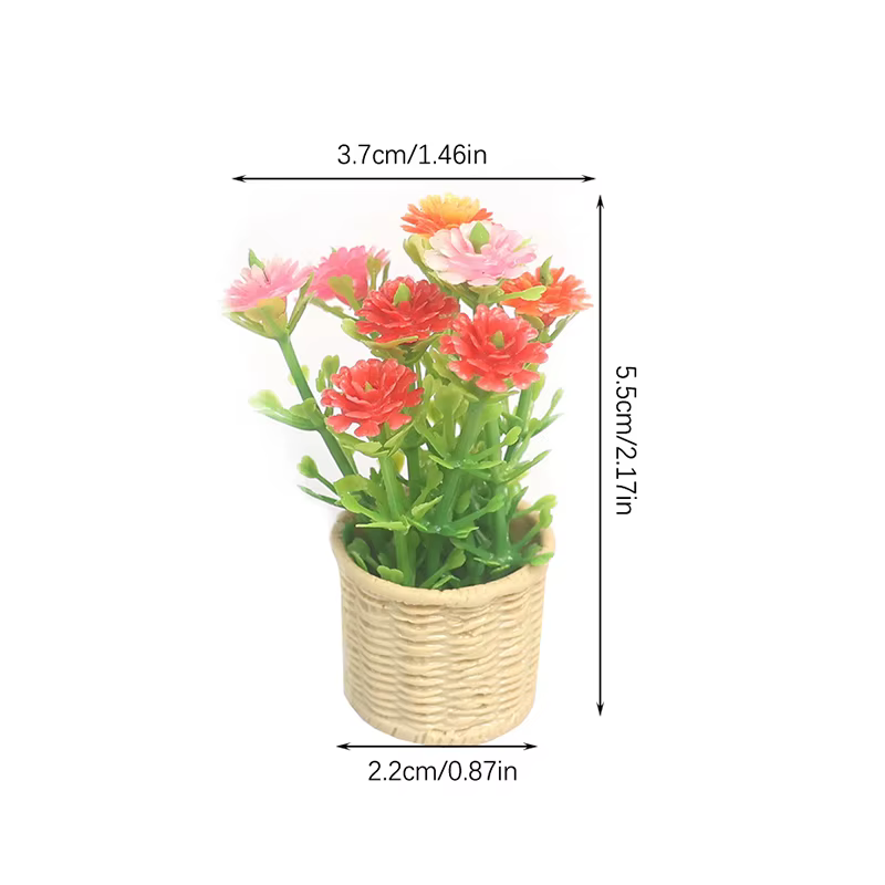 1 pièce, nouveau modèle d'arbre miniature vert en pot, plante artificielle, décoration maison et jardin, jouet, mini-maison de poupée 1:12, pot de fleurs menthe