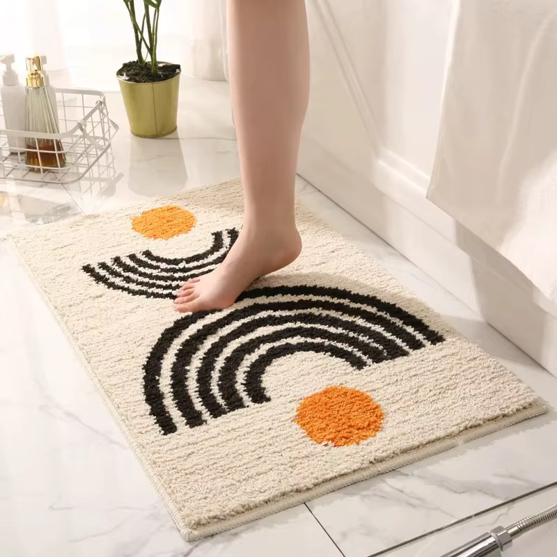 Tapis de bain VIKAMA, art abstrait moderne