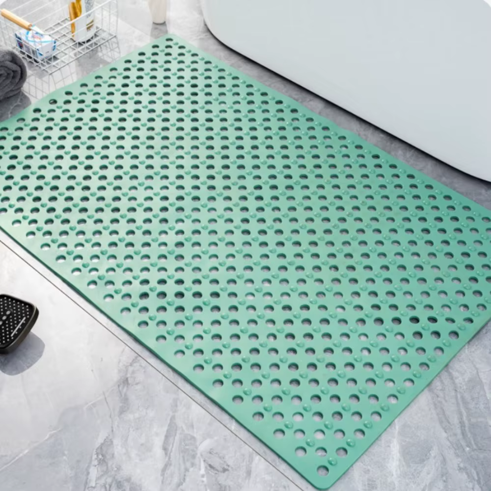 Tapis de salle de bain carré avec ventouse