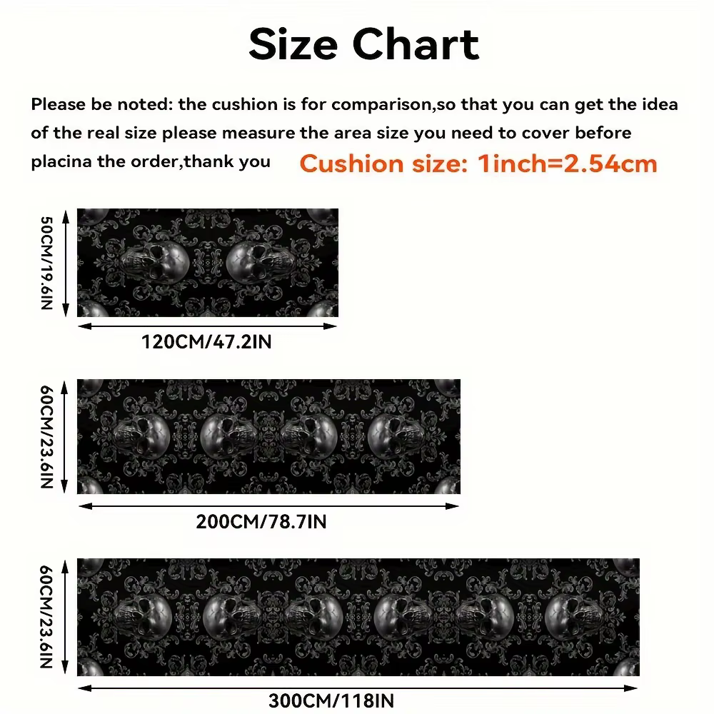 VIKAMA – tapis crâne noir