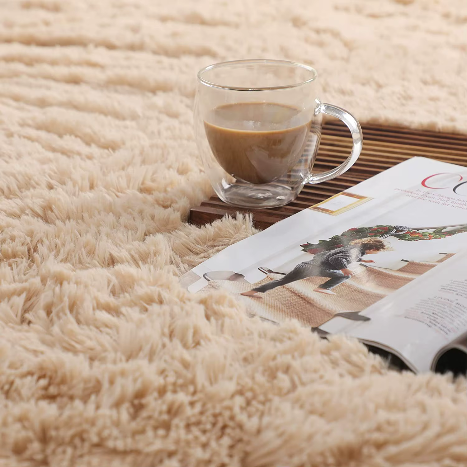 Tapis Shaggy doux pour salon