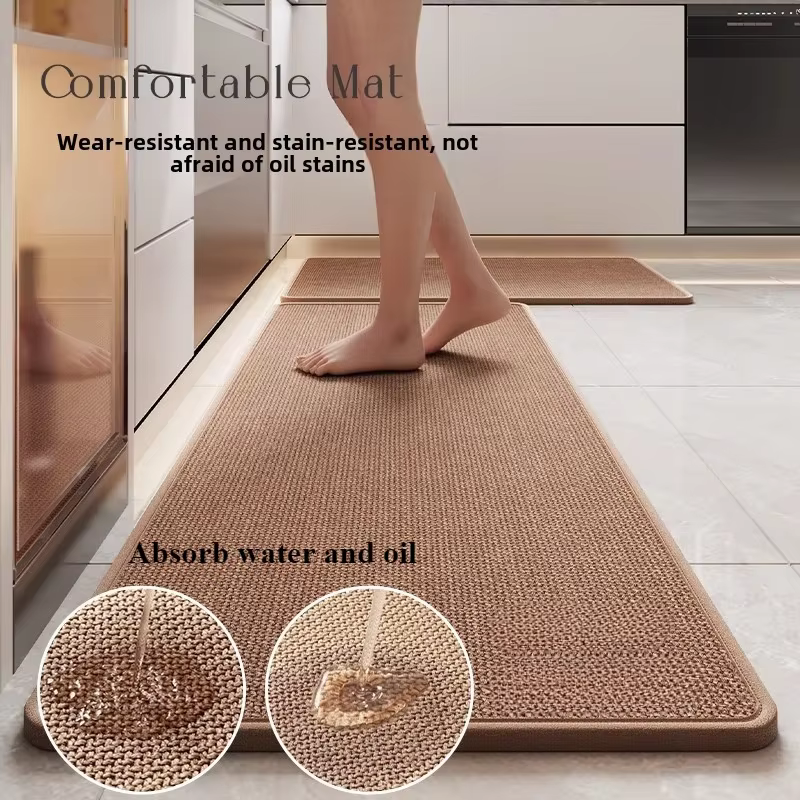 Tapis de sol de cuisine en lin imprimé dessin animé