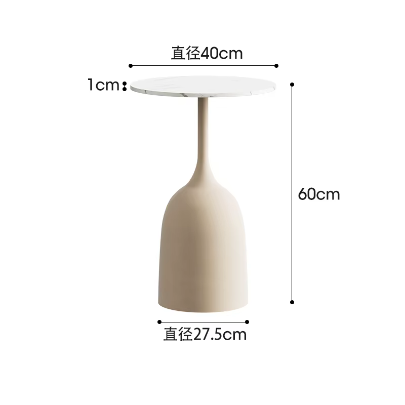 Table d'appoint ronde, design minimaliste