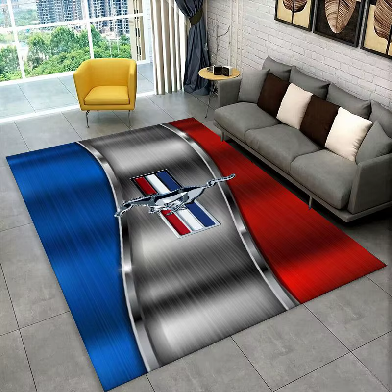 Tapis antidérapant rétro M-Mustang Racing Car pour salon