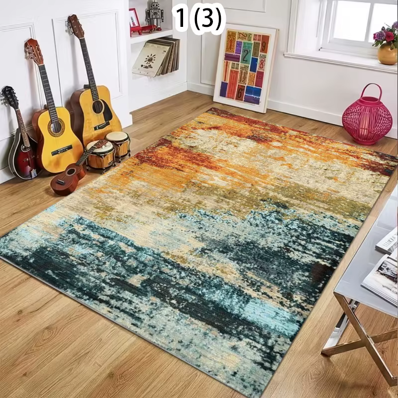 Tapis de salon moderne doux et abstrait