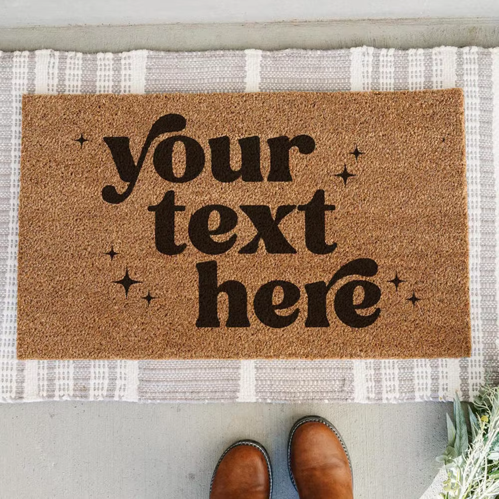 Tapis de porte personnalisé tendance avec copie personnalisée