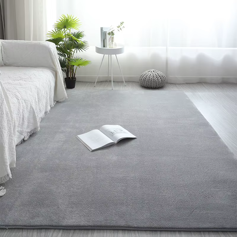 Grand tapis de sol doux gris