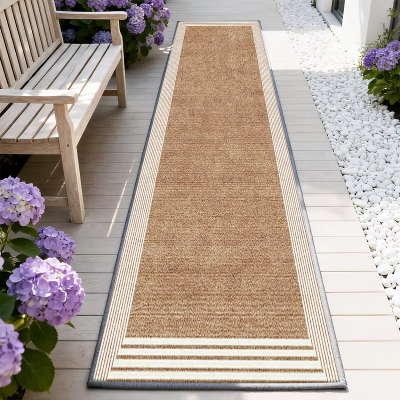 VIKAMA Tapis d'extérieur minimaliste antidérapant facile à nettoyer