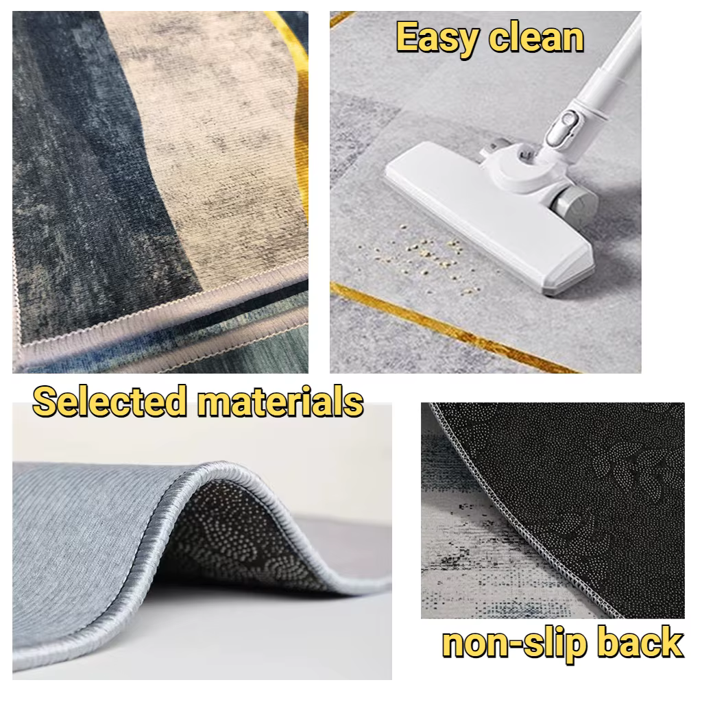 Tapis doré de luxe pour salon