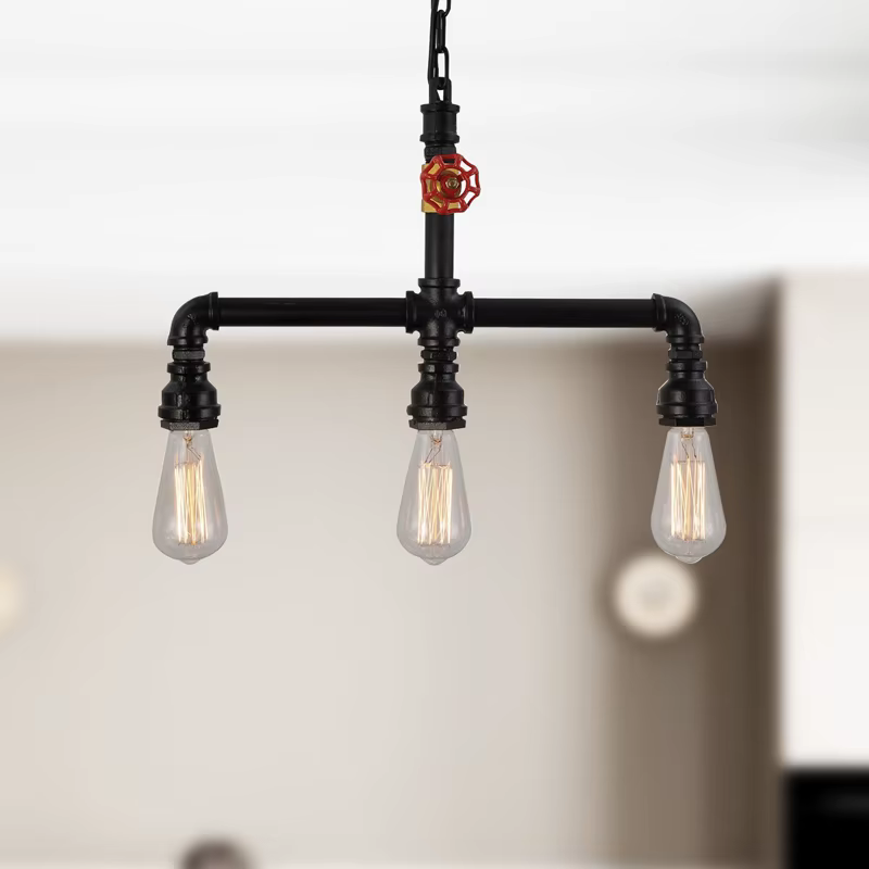 Lustre suspendu style Loft Américain Rétro Steampunk pour Restaurant, Salon, Bar, Maison, Allée, Club, Escalier, Café