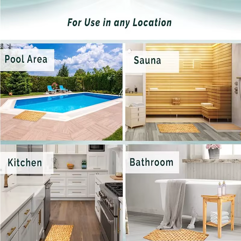 Polymères de bain en bambou naturel