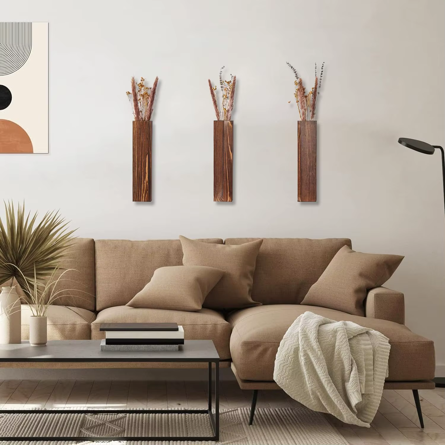 Jardinière murale en bois