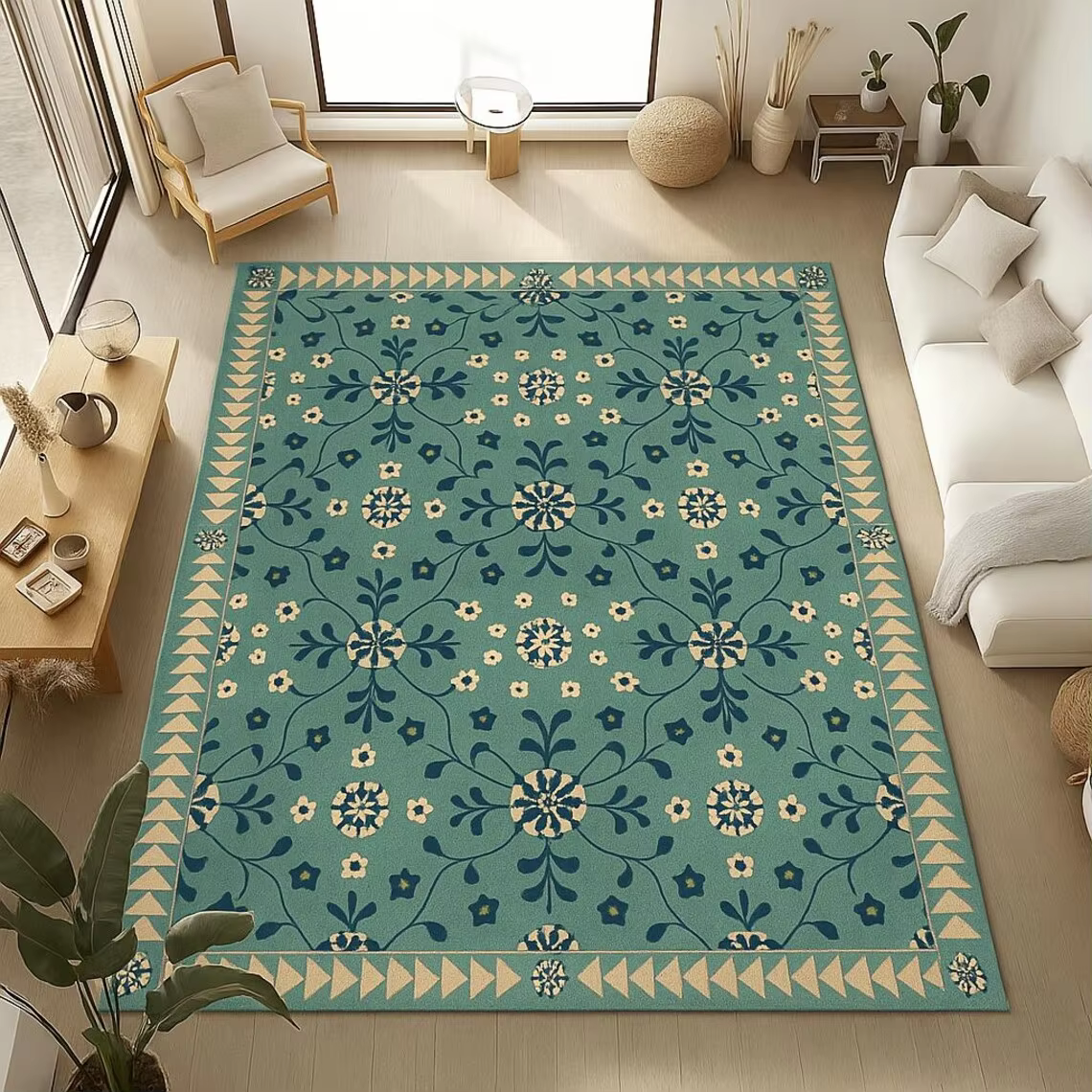 Tapis de zone orientale rouge
