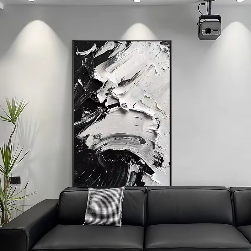 Peinture abstraite de sol de salon moderne simple