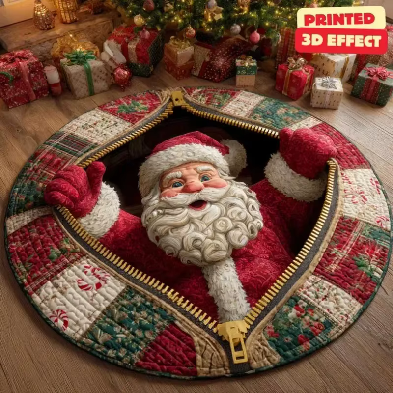 Tapis imprimé bonhomme de neige en pain d'épice de noël