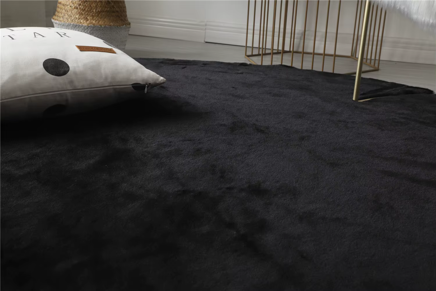 Tapis en fausse fourrure de lapin ultra doux pour salon