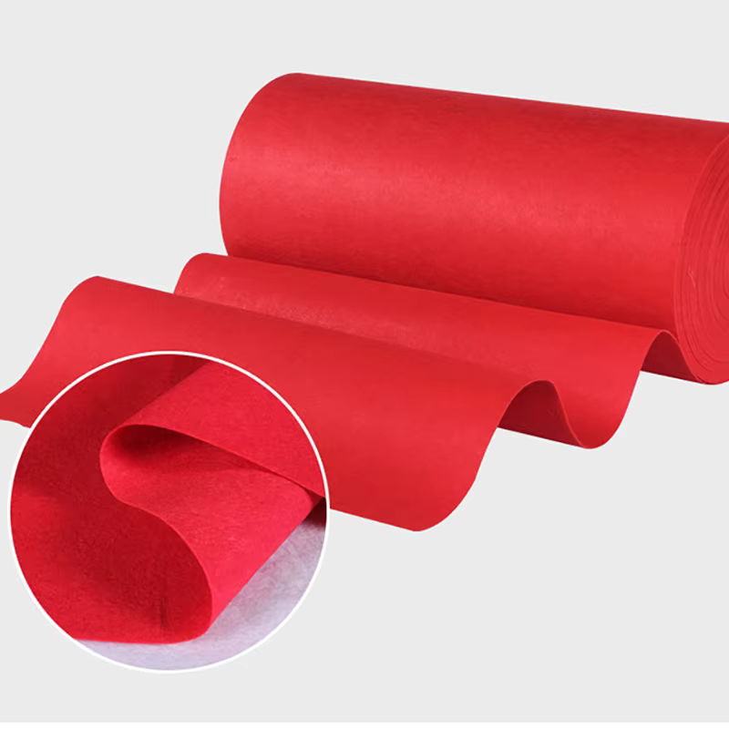 Tapis de mariage rouge longueur personnalisée