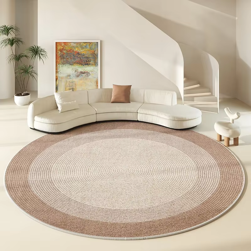Tapis rond de grande surface pour salon