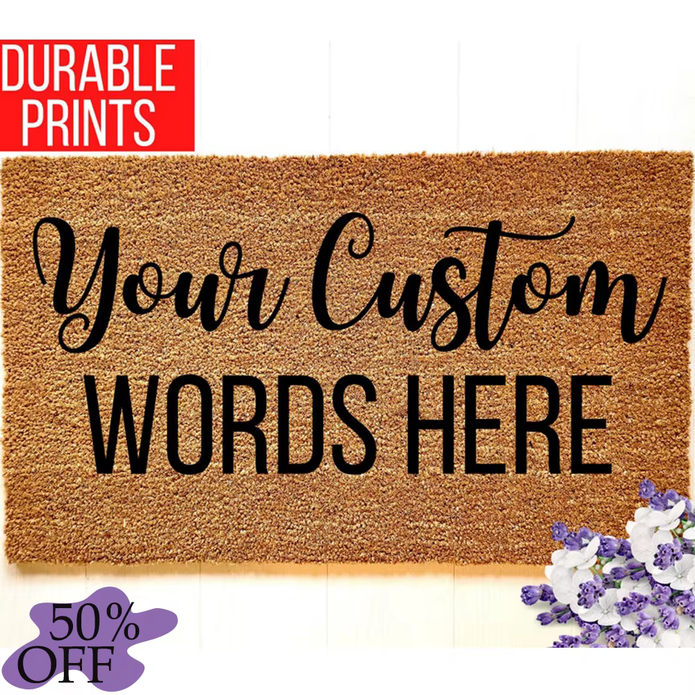 Tapis de porte personnalisé tendance avec copie personnalisée