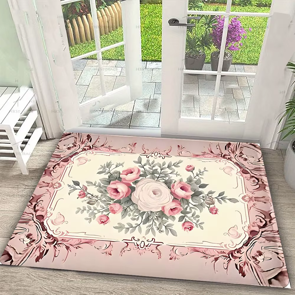 Tapis de bienvenue papillon Floral