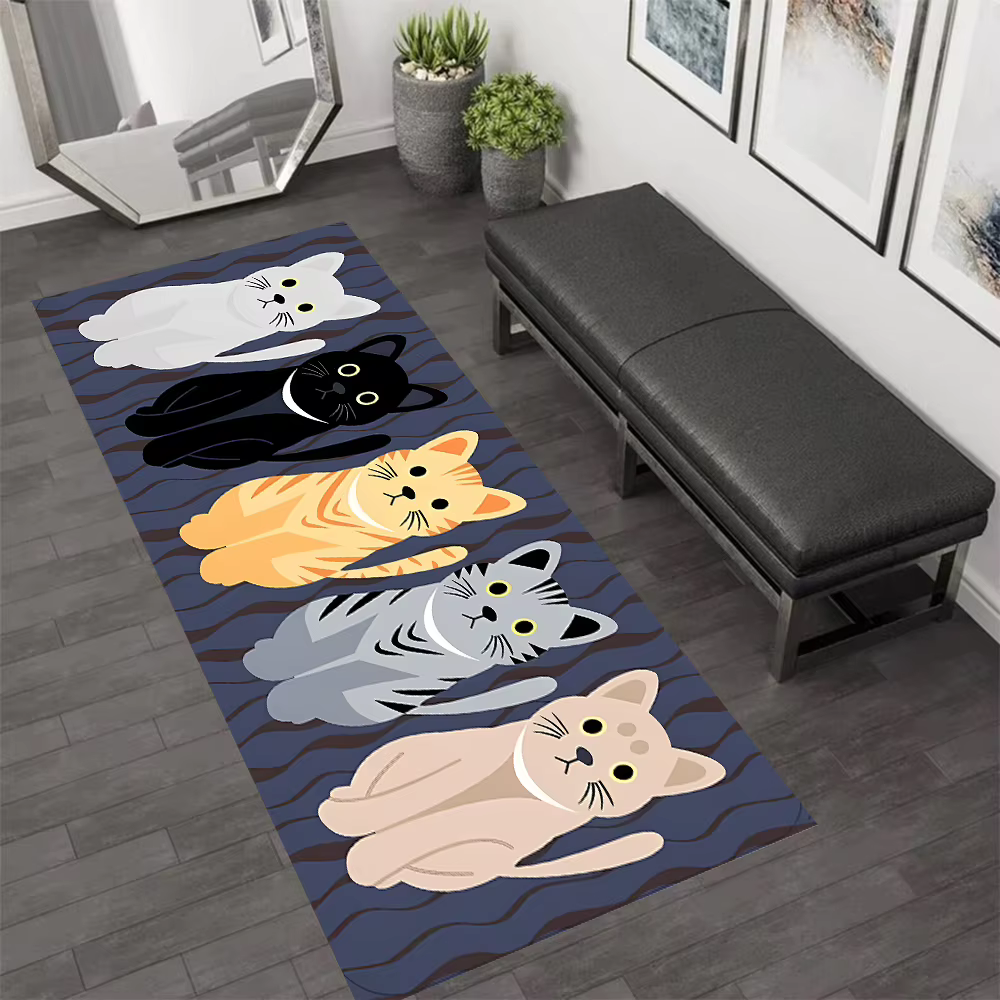 Tapis de cuisine imprimé chat mignon