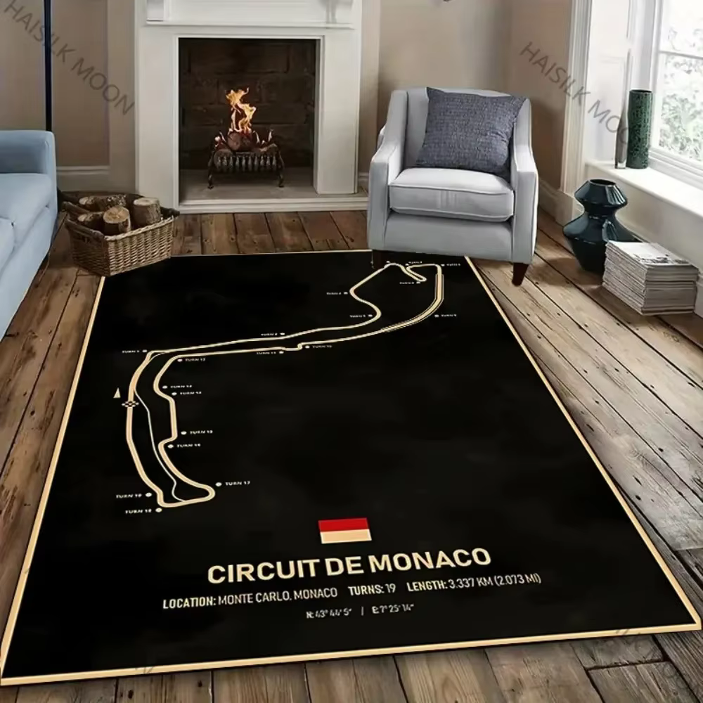 Tapis imprimé en Circuit de piste pour chambre