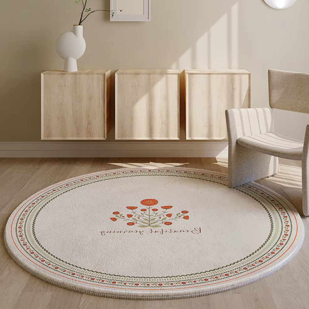 Tapis rond Lea pour chambre à coucher, salon