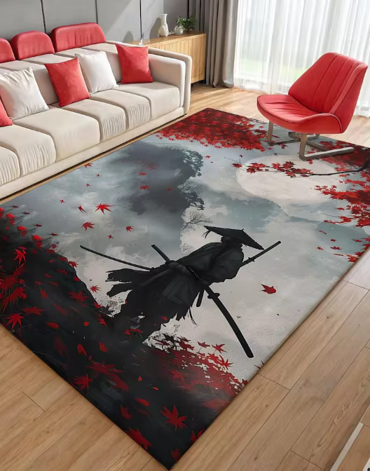 Tapis japonais à motif de vagues