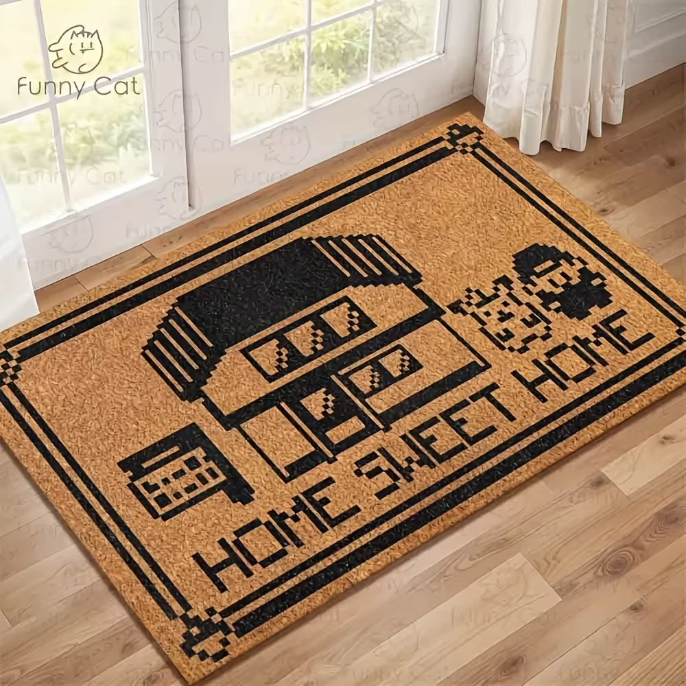 Tapis de sol de style pixel de dessin animé japonais VIKAMA