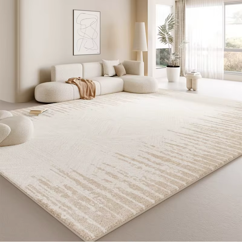 Tapis de sol épais et lavable de Style crème pour chambre à coucher