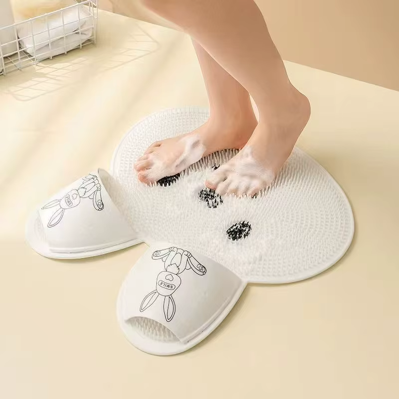 Tapis antidérapant de douche de salle de bain de lapin